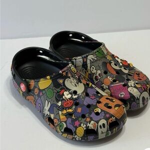 Disney Mickey Mouse Halloween Themed Clogs Sz W6 M4